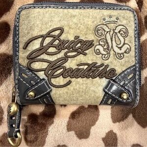 2000s Juicy Couture Tan and Black Wallet